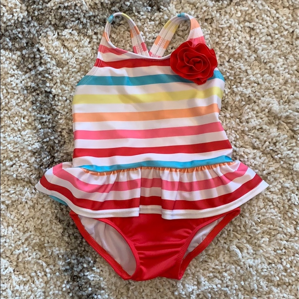 Red flower swimsuit!